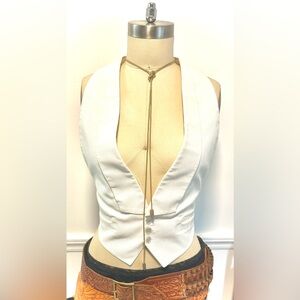 Vintage America White Halter Tank Top